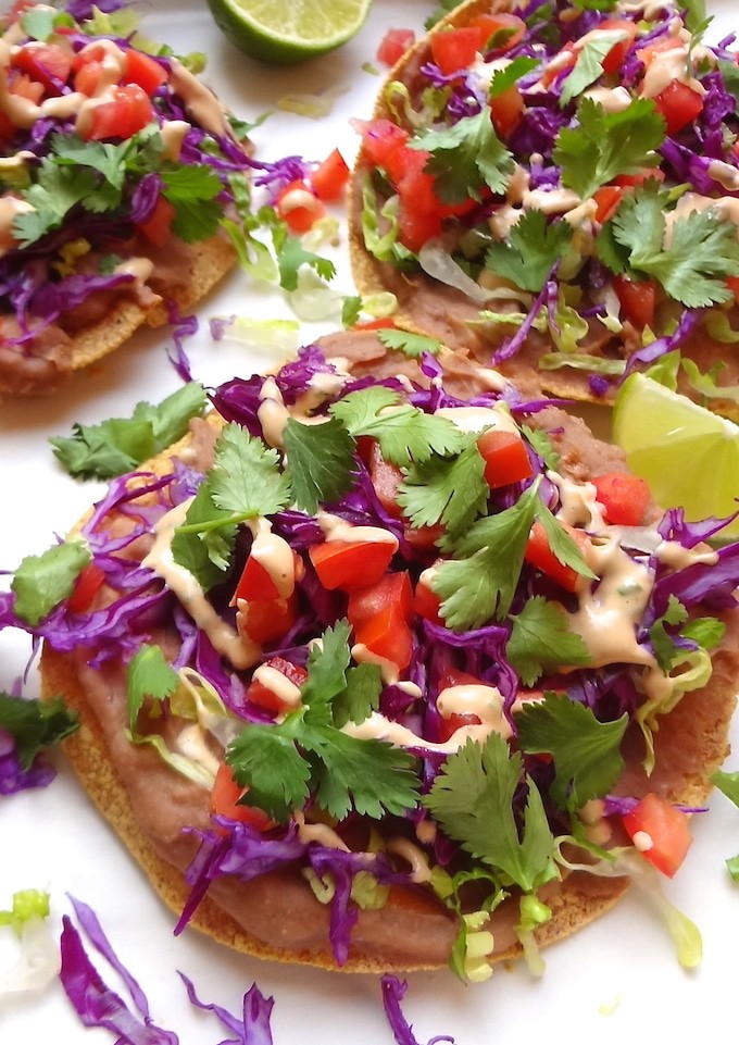 Quick 7 Layer Vegan Tostadas | Where You Get Your Protein