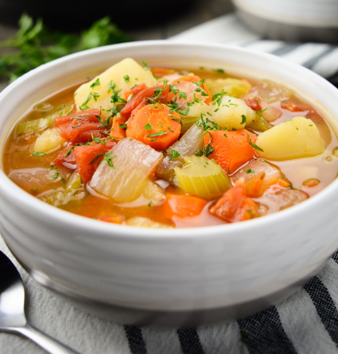 Instant Pot Vegetable Soup - Vegan | Where You Get Your Protein