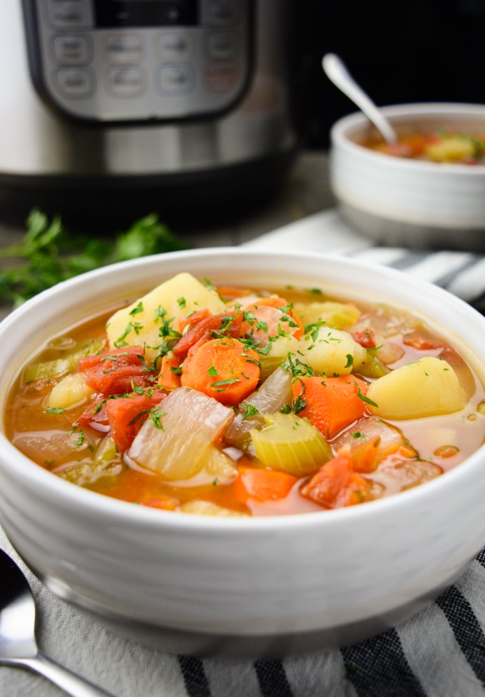 Instant Pot Vegetable Soup - Vegan | Where You Get Your Protein