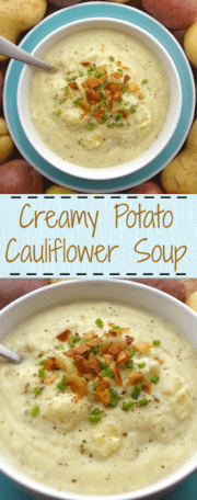 Creamy Vegan Potato Cauliflower Soup | Where You Get Your Protein