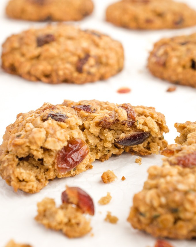 Vegan Oatmeal Cranberry Breakfast Cookies | Where You Get Your Protein